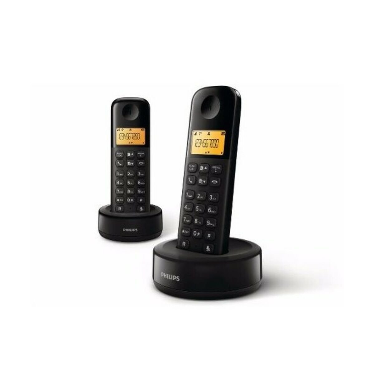 Wireless Phone Philips D1602B/01 1,6″ 300 mAh GAP (2 pcs) Black