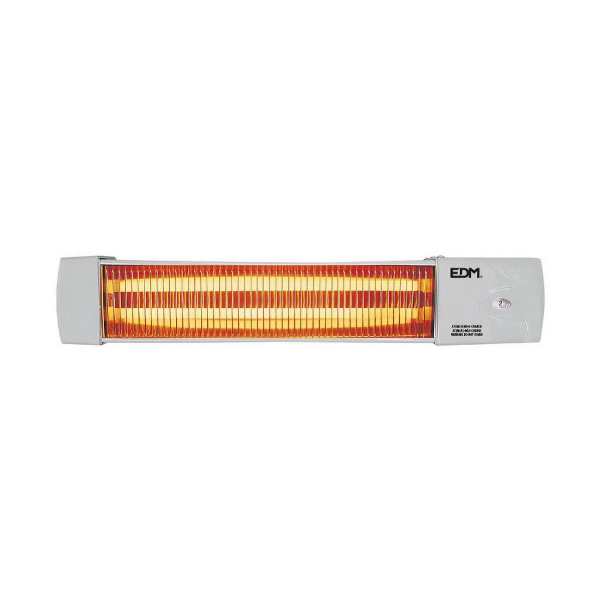 Quartz Heater EDM 07103 Baths White Black Grey 600-1200 W